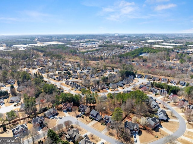 bird's eye view featuring a residential view