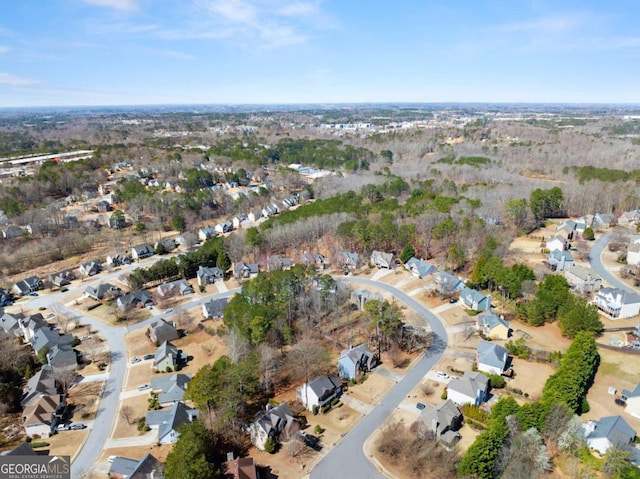 bird's eye view with a residential view