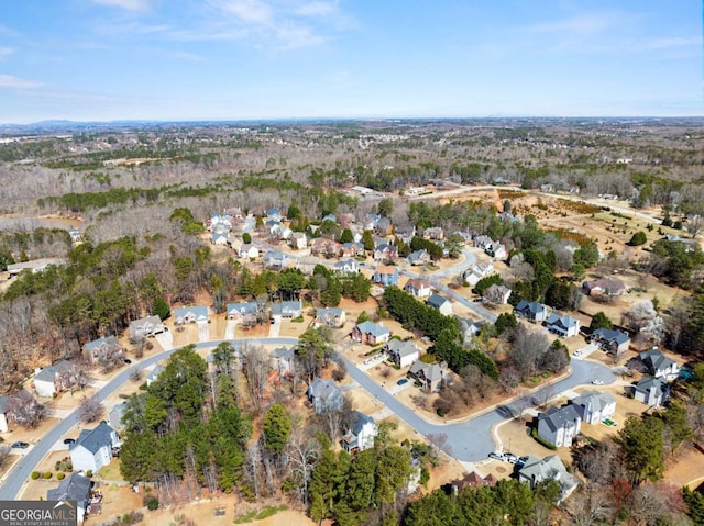 aerial view featuring a residential view