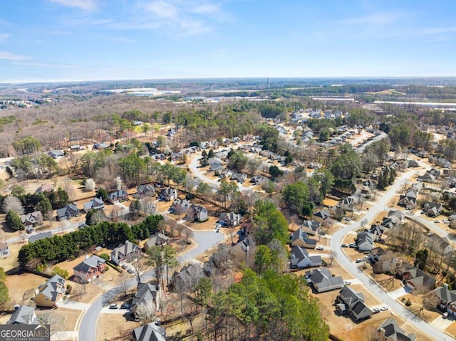 bird's eye view with a residential view