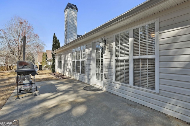 view of patio featuring grilling area