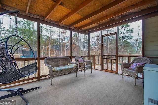 sunroom / solarium with a wealth of natural light