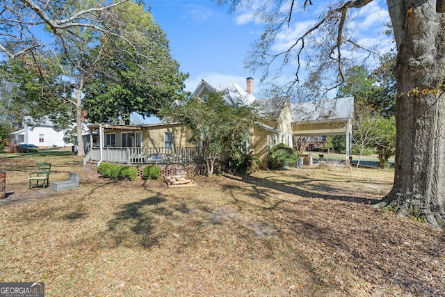 exterior space featuring a deck