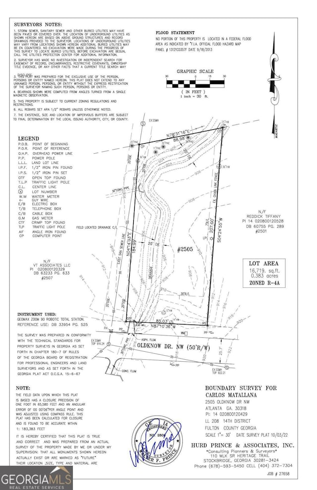 2505 Oldknow Dr NW, Atlanta GA, 30318 land for sale