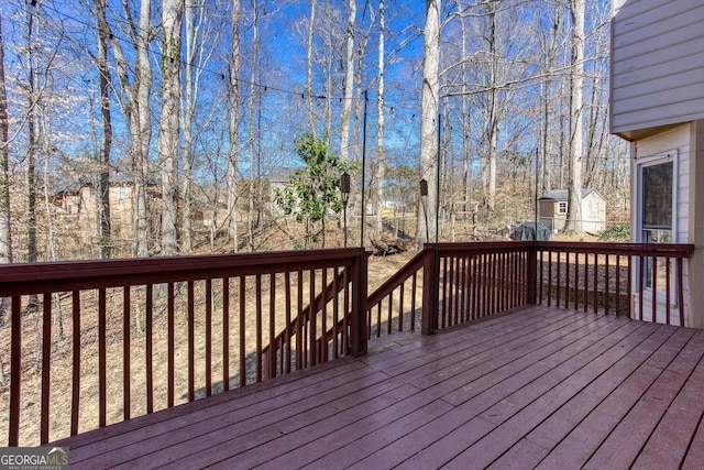 view of wooden deck