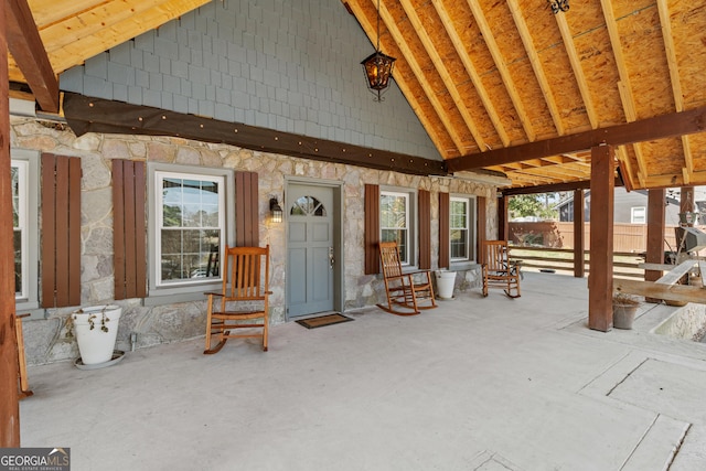 view of patio / terrace with fence