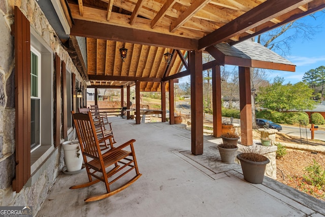 view of patio / terrace featuring a porch