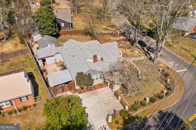 birds eye view of property featuring a residential view