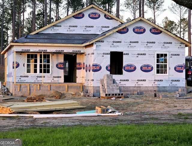 view of property in mid-construction