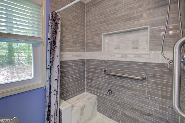 6935 Autumn Hills Dr, Cumming, GA 30028 - full bathroom with a tile shower