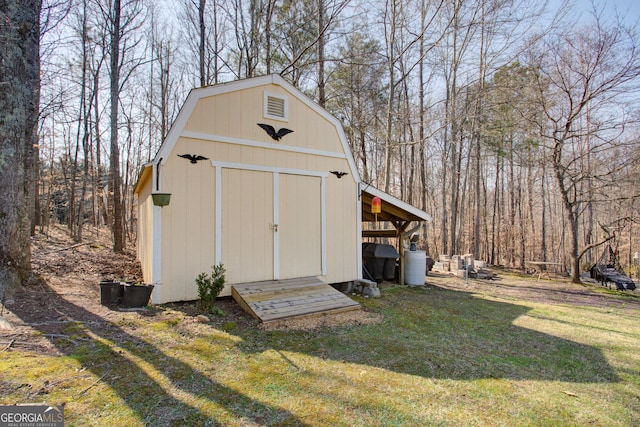 view of shed