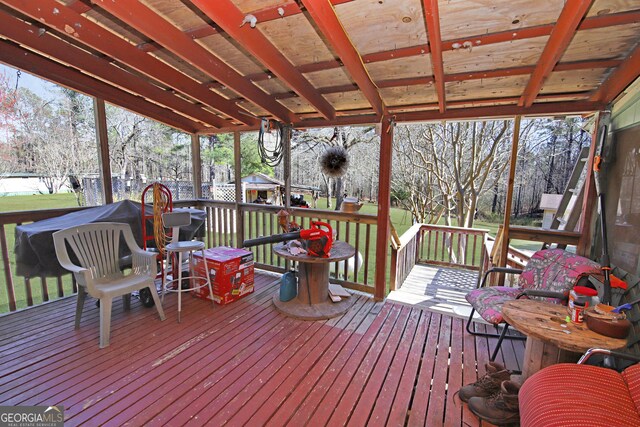 view of wooden terrace