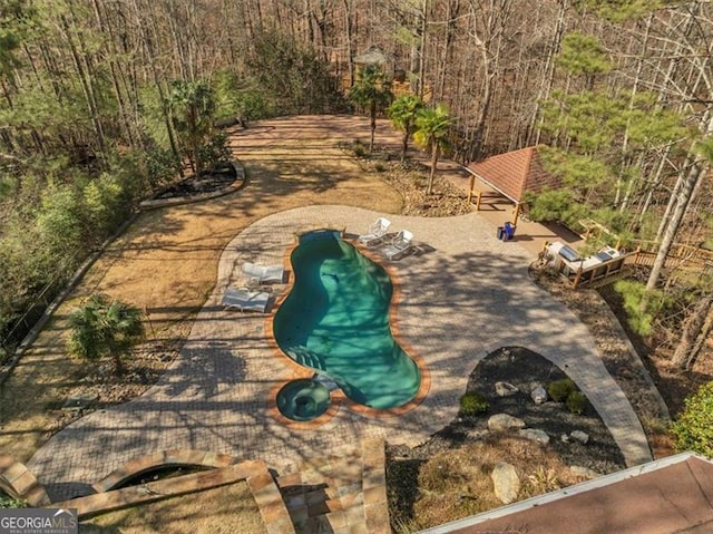 3460 Mansions Pkwy, Berkeley Lake, GA 30096 - view of pool featuring a forest view