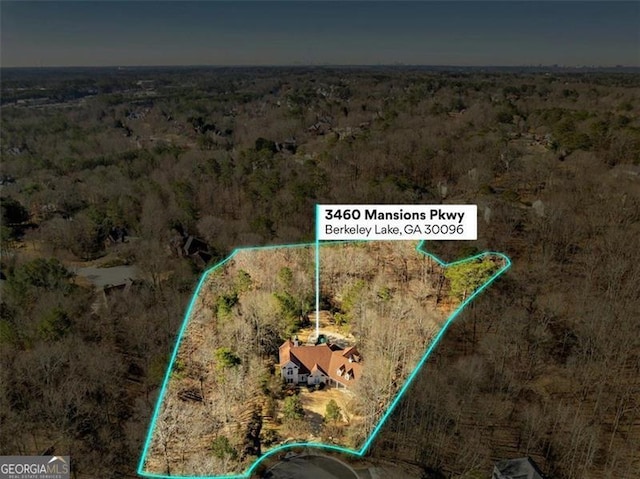 3460 Mansions Pkwy, Berkeley Lake, GA 30096 - map / location featuring property boundaries highlighted
