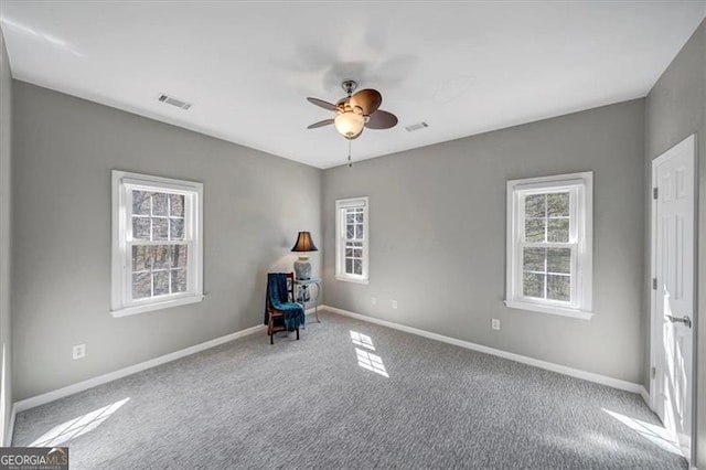 3460 Mansions Pkwy, Berkeley Lake, GA 30096 - unfurnished room with a ceiling fan and carpet flooring
