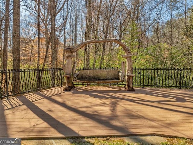 wooden deck with fence