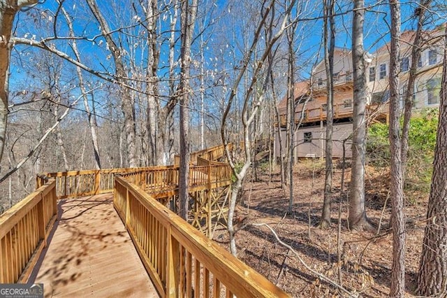 view of wooden deck