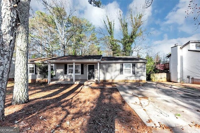 view of ranch-style home