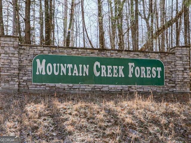 view of community sign