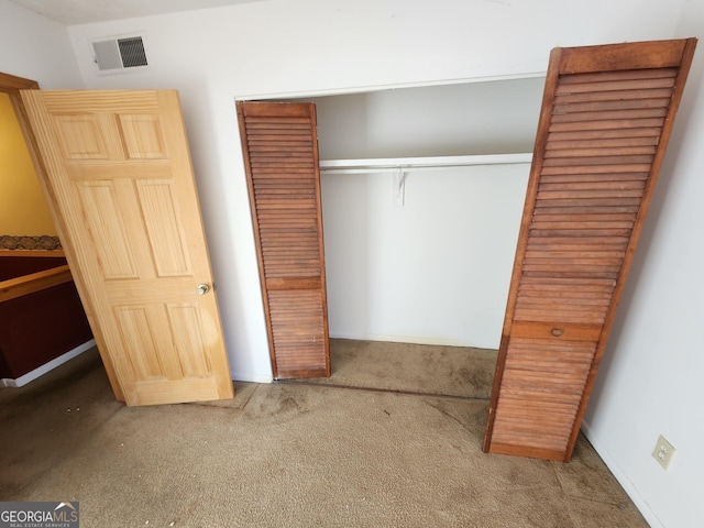 closet featuring visible vents