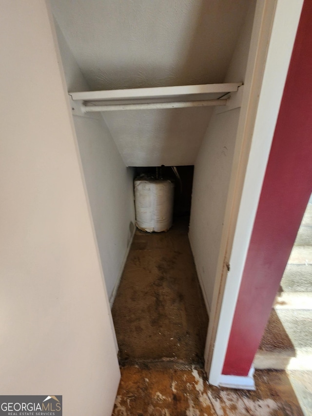 closet with water heater