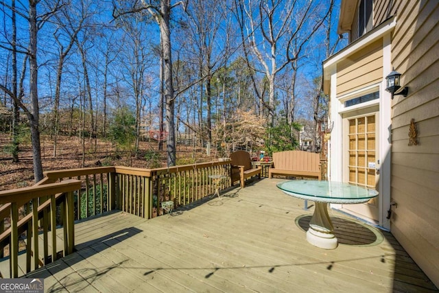 view of wooden deck