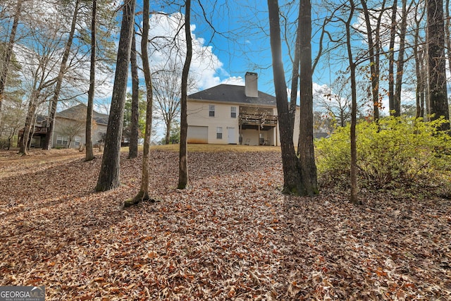 exterior space with a chimney