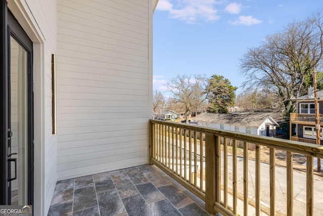 balcony featuring a residential view