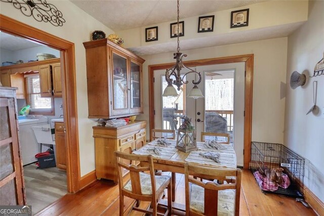 kitchen featuring light wood-style flooring, stainless steel appliances, and light countertops