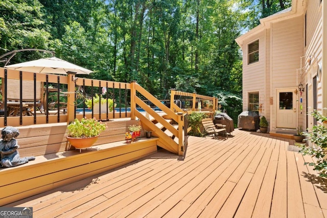 view of wooden terrace