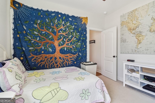 view of carpeted bedroom