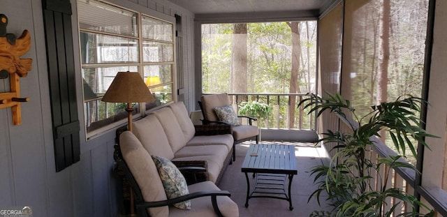 sunroom / solarium featuring a wealth of natural light