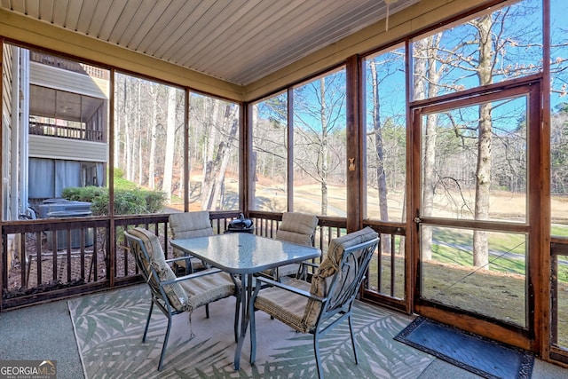 view of sunroom / solarium