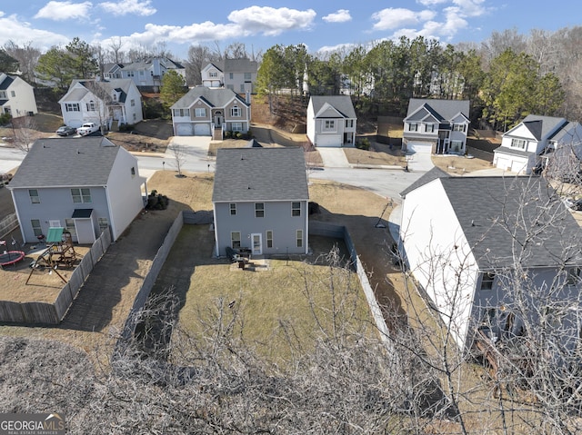 drone / aerial view with a residential view