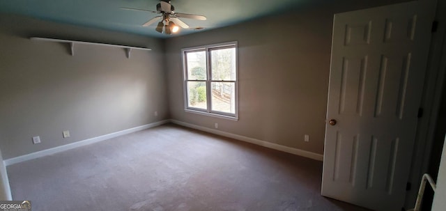 2899 Greystone Cv N, Atlanta, GA 30341 - carpeted empty room featuring a ceiling fan and baseboards