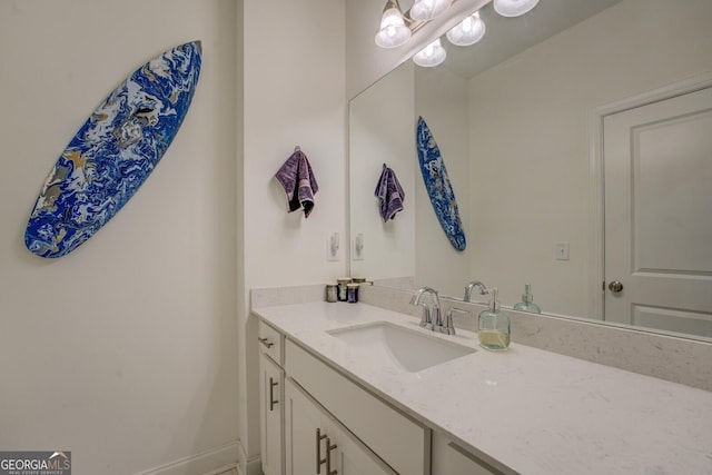 bathroom featuring vanity