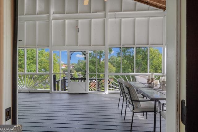 view of sunroom