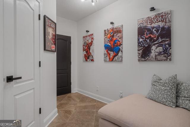 bedroom with baseboards