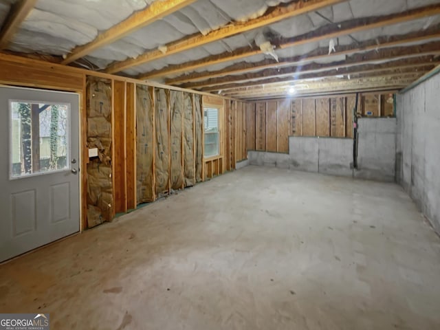 view of basement