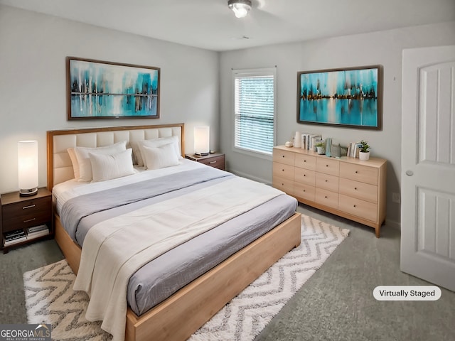 bedroom featuring carpet flooring