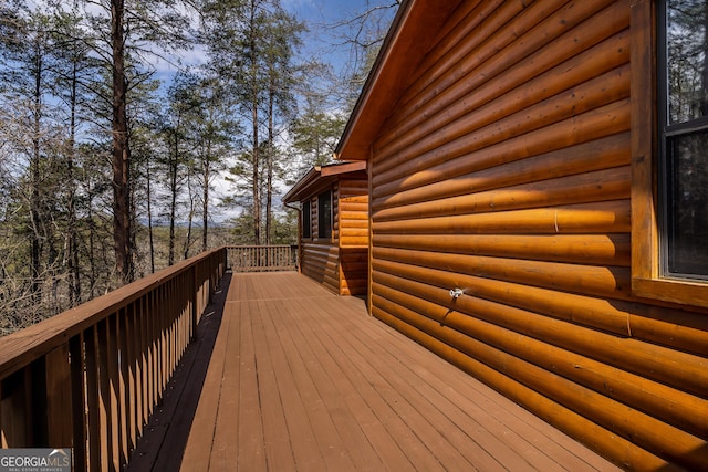view of wooden deck