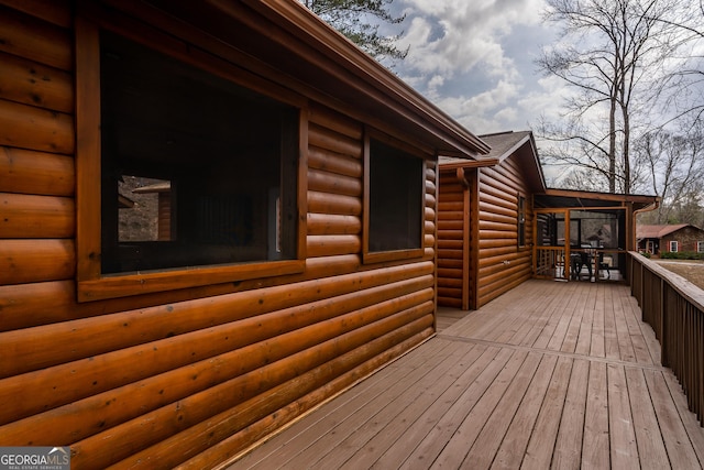 view of wooden terrace