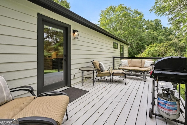 deck with outdoor lounge area