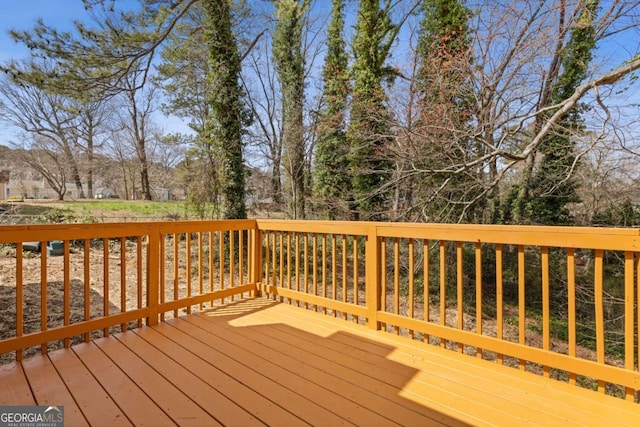 5277 Cardinal Ln NW, Lilburn, GA 30047 - view of wooden terrace