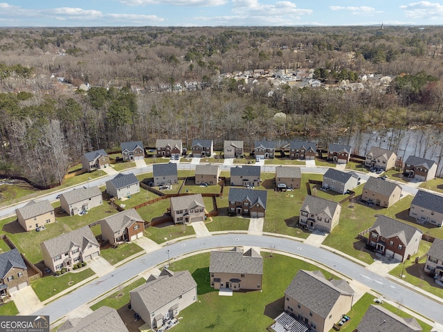 aerial view with a residential view