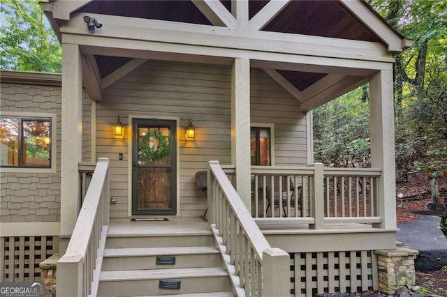 view of doorway to property