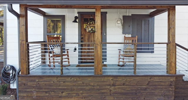 entrance to property featuring electric panel