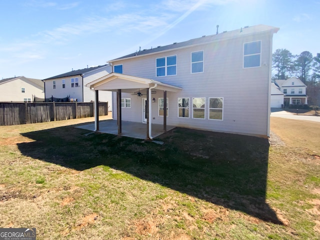 362 Reserve Overlook, Canton, GA 30115 - rear view of property featuring a patio and a ceiling fan