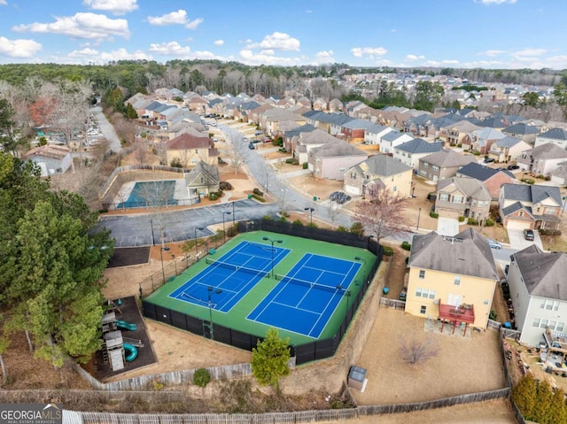 aerial view featuring a residential view