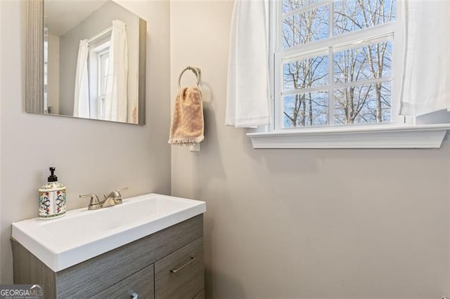 bathroom featuring vanity